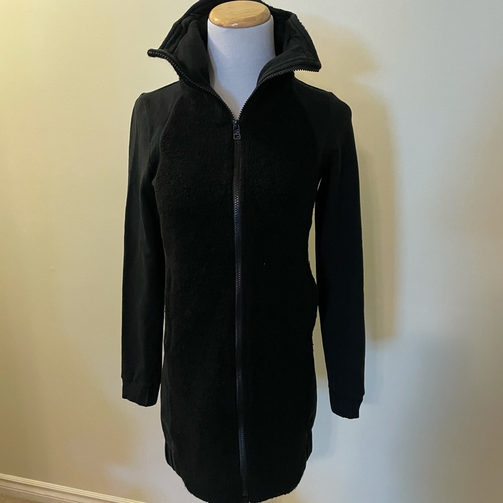 Lululemon Lab long black zip up jacket